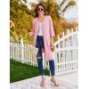image:imageEkouaer Zipper Robes for Women 34 Sleeves Lightweight House Coat Zip Up Bathrobe Soft Nightgown with Pockets S3XLPink