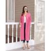 image:imageEkouaer Zipper Robes for Women Long Knit Bathrobes Lightweight Full Length Housecoat with Pockets Nightgown S3XLPeach