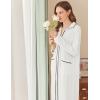image:imageEkouaer Zipper Robes for Women Long Waffle Knit Bathrobe Lightweight Long Sleeves Robe Soft Sleepwear with Pockets SXXLWhite