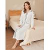 image:imageEkouaer Zipper Robes for Women Long Waffle Knit Bathrobe Lightweight Long Sleeves Robe Soft Sleepwear with Pockets SXXLWhite