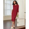 image:imageEkouaer Zipper Robes for Women Ribbed Knit Bathrobe Lightweight Full Length Loungewear with Pockets S3XLWine Red
