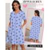 image:imageEkouaer Zipper Robes for Women Short Knit Bathrobes Lightweight Knee Length Housecoat with Pockets Nightgown S3XLBlue Butterflies