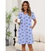 image:imageEkouaer Zipper Robes for Women Short Knit Bathrobes Lightweight Knee Length Housecoat with Pockets Nightgown S3XLBlue Butterflies