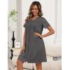 image:imageEkouaer Zipper Robes for Women Short Knit Bathrobes Lightweight Knee Length Housecoat with Pockets Nightgown S3XLDark Gray