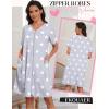 image:imageEkouaer Zipper Robes for Women Short Knit Bathrobes Lightweight Knee Length Housecoat with Pockets Nightgown S3XLGrey Star