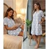 image:imageEkouaer Zipper Robes for Women Short Knit Bathrobes Lightweight Knee Length Housecoat with Pockets Nightgown S3XLGrey Star