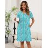 image:imageEkouaer Zipper Robes for Women Short Knit Bathrobes Lightweight Knee Length Housecoat with Pockets Nightgown S3XLLight Blue Butterfly