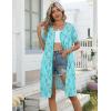 image:imageEkouaer Zipper Robes for Women Short Knit Bathrobes Lightweight Knee Length Housecoat with Pockets Nightgown S3XLLight Blue Butterfly