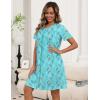 image:imageEkouaer Zipper Robes for Women Short Knit Bathrobes Lightweight Knee Length Housecoat with Pockets Nightgown S3XLLight Blue Butterfly