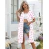 image:imageEkouaer Zipper Robes for Women Short Knit Bathrobes Lightweight Knee Length Housecoat with Pockets Nightgown S3XLPink Bow