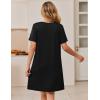 image:imageEkouaer Zipper Robes for Women Short Sleeve Bathrobes Lace Lightweight House Coat Soft Zip Up Nightgowns with PocketsBlack