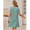 image:imageEkouaer Zipper Robes for Women Short Sleeve Bathrobes Lace Lightweight House Coat Soft Zip Up Nightgowns with PocketsLight Green Floral