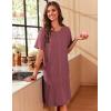 image:imageEkouaer Zipper Robes for Women Short Sleeve Waffle Knit Bathrobe Lightweight House Coat with Pockets Soft LoungwearAcaramel