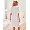 image:imageEkouaer Zipper Robes for Women Short Sleeve Waffle Knit Bathrobe Lightweight House Coat with Pockets Soft LoungwearAwhite