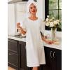 image:imageEkouaer Zipper Robes for Women Short Sleeve Waffle Knit Bathrobe Lightweight House Coat with Pockets Soft LoungwearAwhite