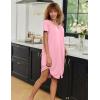 image:imageEkouaer Zipper Robes for Women Short Sleeves Knit Bathrobes Knee Length Soft Lace Trim Loungewear with Pockets S3XLPink