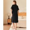 image:imageEkouaer Zipper Robes for Women Waffle Knit Bathrobes Short Lightweight Knee Length Loungewear with Pockets SXXLAblack