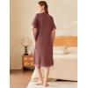 image:imageEkouaer Zipper Robes for Women Waffle Knit Bathrobes Short Lightweight Knee Length Loungewear with Pockets SXXLApurplish Red