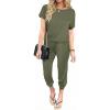 image:imageEkouaer Jumpsuits for Women Dressy Summer Romper Casual Spring Vacation Outfits 2026 One Piece Travel ClothesOlive