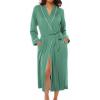 image:imageEkouaer Kimono Robes for Women Long Lightweight Knit Bathrobe Shawl Soft Sleepwear Casual Ladies Loungewear SXXLCeladon Green