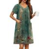 Green Ethnic Floral