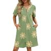 Green Floral Print