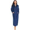image:imageEkouaer Womens Flannel Robe Zipper Front Robes Full Length BathrobeSXXLDark Blue