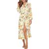 image:imageEkouaer Womens Robe Long Knit Kimono Bathrobe Lightweight Sleepwear Soft Ladies Loungewear with Pockets SXXLZebra