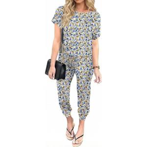 image:imageEkouaer Jumpsuits for Women Dressy Summer Romper Casual Spring Vacation Outfits 2026 One Piece Travel ClothesFloral 366
