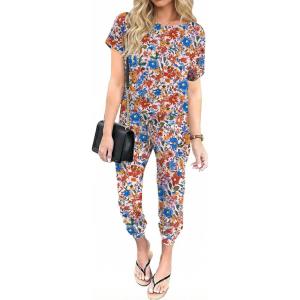 image:imageEkouaer Jumpsuits for Women Dressy Summer Romper Casual Spring Vacation Outfits 2026 One Piece Travel ClothesFloral 96