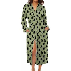 image:imageEkouaer Kimono Robes for Women Long Lightweight Knit Bathrobe Shawl Soft Sleepwear Casual Ladies Loungewear SXXLArmy Green Bigfoot