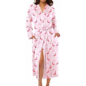 image:imageEkouaer Kimono Robes for Women Long Lightweight Knit Bathrobe Shawl Soft Sleepwear Casual Ladies Loungewear SXXLFlamingos
