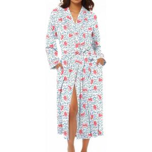 image:imageEkouaer Kimono Robes for Women Long Lightweight Knit Bathrobe Shawl Soft Sleepwear Casual Ladies Loungewear SXXLPink Leopard