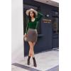 image:imageEKOUAER Deep V Neck Shirts for Women Long Sleeve Thermal Tops Slim Fit Lightweight Undershirts Soft Low Cut Tees XSXXLGreen