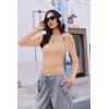 image:imageEKOUAER Deep V Neck Shirts for Women Long Sleeve Thermal Tops Slim Fit Lightweight Undershirts Soft Low Cut Tees XSXXLKhaki