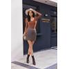 image:imageEKOUAER Deep V Neck Shirts for Women Long Sleeve Thermal Tops Slim Fit Lightweight Undershirts Soft Low Cut Tees XSXXLLight Brown