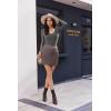 image:imageEKOUAER Deep V Neck Shirts for Women Long Sleeve Thermal Tops Slim Fit Lightweight Undershirts Soft Low Cut Tees XSXXLLight Grey