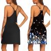 image:imageEkouaer 2 Pack Nightgown for Womens Nightshirt Sleepwear Sleep Tank Chemise Racerback Sleeveless Dress2 Pack Black  Butterfly Print