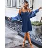 image:imageEkouaer 2 Pack Nightgown for Womens Nightshirt Sleepwear Sleep Tank Chemise Racerback Sleeveless Dress2 Pack Black  Navy Blue