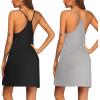image:imageEkouaer 2 Pack Nightgown for Womens Nightshirt Sleepwear Sleep Tank Chemise Racerback Sleeveless Dress2 Packblacklight Grey