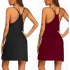 image:imageEkouaer 2 Pack Nightgown for Womens Nightshirt Sleepwear Sleep Tank Chemise Racerback Sleeveless Dress2 Packblackwine Red