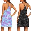 image:imageEkouaer 2 Pack Nightgown for Womens Nightshirt Sleepwear Sleep Tank Chemise Racerback Sleeveless Dress2 Packpuple Tie Dyestar Print