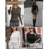 image:imageEkouaer 4 Pack Womens Long Sleeve Basic Shirts Fitted Workout Tops Athletic Underscrubs Undershirts XSXXLBlackBlueWhiteGray