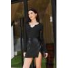 image:imageEkouaer Long Sleeve Shirts for Women V Neck Basic Ribbed T Shirt Thermal Undershirts Slim Fit Casual Tee TopsBlack