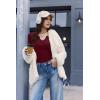 image:imageEkouaer Long Sleeve Shirts for Women V Neck Basic Ribbed T Shirt Thermal Undershirts Slim Fit Casual Tee TopsBurgundy