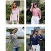image:imageEkouaer Long Sleeve Shirts for Women V Neck Basic Ribbed T Shirt Thermal Undershirts Slim Fit Casual Tee TopsLight Purple