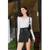 image:imageEkouaer Long Sleeve Shirts for Women V Neck Basic Ribbed T Shirt Thermal Undershirts Slim Fit Casual Tee TopsWhite