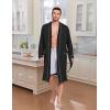 image:imageEkouaer Mens Robes Lightweight Knit Bathrobe Long Sleeve Kimono Robe V Neck Spa Knee Length Sleepwear with Pockets SXXLBlack