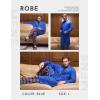 image:imageEkouaer Mens Robes Lightweight Knit Bathrobe Long Sleeve Kimono Robe V Neck Spa Knee Length Sleepwear with Pockets SXXLBlue