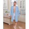 image:imageEkouaer Mens Robes Lightweight Knit Bathrobe Long Sleeve Kimono Robe V Neck Spa Knee Length Sleepwear with Pockets SXXLLight Blue